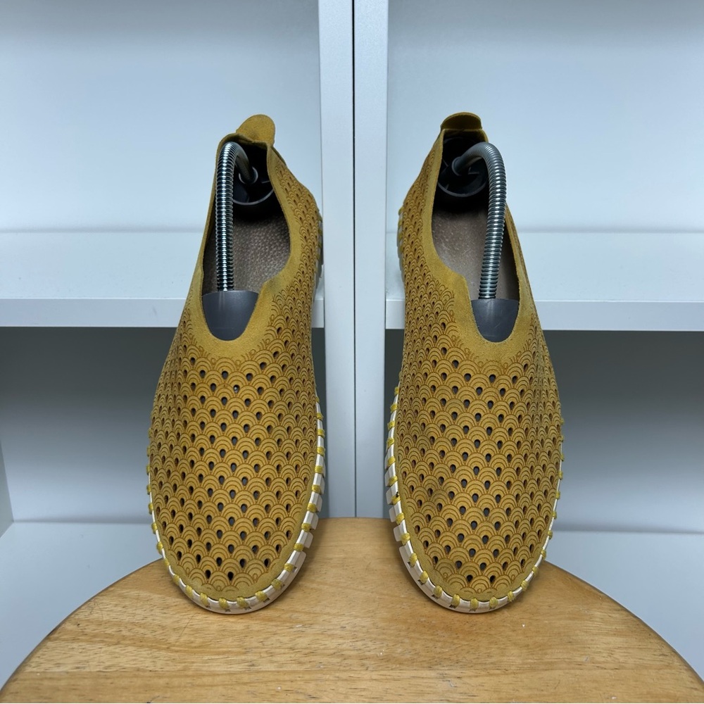 Ilse Jacobsen 3373 perforated yellow slip on sneakers - Picture 6 of 7